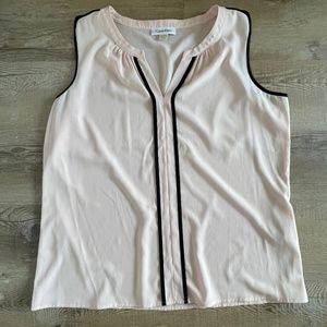 Calvin Klein Light Pink/Cream Tank Top